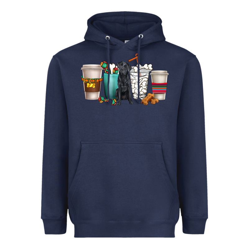 Labrador Retriever Dog Coffee Cups Heavyweight Hoodie by texasbilliewilder | Teevron