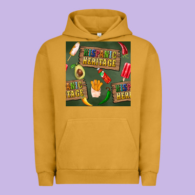 Hispanic Heritage Seamless Pattern Urban Hoodie Designed By Bundleandbundleshop