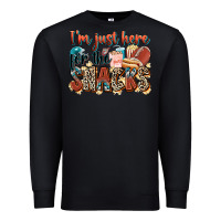Black i'm just here for the snacks american football Premium Sweatshirt - Zillion Design Studio