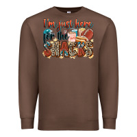 Chestnut i'm just here for the snacks american football Premium Sweatshirt - Zillion Design Studio
