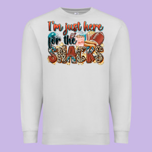 I'm Just Here For The Snacks American Football Premium Sweatshirt Designed By Zillion Design Studio