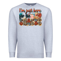 Heather Grey i'm just here for the snacks american football Premium Sweatshirt - Zillion Design Studio