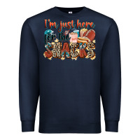 Navy i'm just here for the snacks american football Premium Sweatshirt - Zillion Design Studio