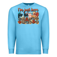 Ocean Blue i'm just here for the snacks american football Premium Sweatshirt - Zillion Design Studio