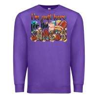 Purple i'm just here for the snacks american football Premium Sweatshirt - Zillion Design Studio