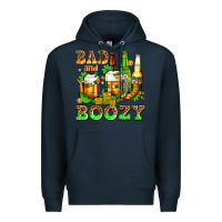 Navy bad and boozy with beer Premium Hoodie - AdoDesignShop