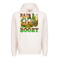 Pale Pink bad and boozy with beer Premium Hoodie - AdoDesignShop