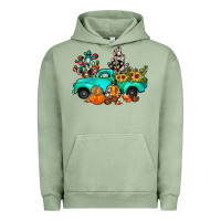 Pigment Oil Green cactus pumpkin truck fall Urban Hoodie - JahusDesignShop