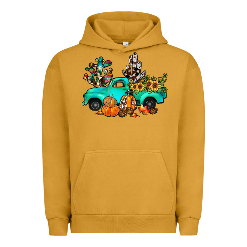 Cactus Pumpkin Truck Fall Urban Hoodie by JahusDesignShop | Teevron