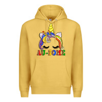 Antique Gold autism au some  unicorn Premium Hoodie - AdoDesignShop