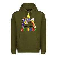 Army Green autism au some  unicorn Premium Hoodie - AdoDesignShop