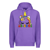 Purple autism au some  unicorn Premium Hoodie - AdoDesignShop