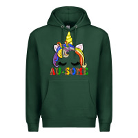 Sports Green autism au some  unicorn Premium Hoodie - AdoDesignShop