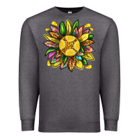 Charcoal Heather lemon sunflower Premium Sweatshirt - texasbilliewilder