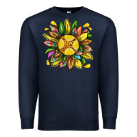 Navy lemon sunflower Premium Sweatshirt - texasbilliewilder
