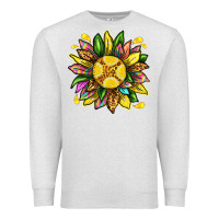 Oatmeal Heather lemon sunflower Premium Sweatshirt - texasbilliewilder