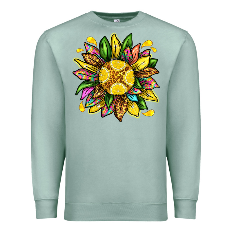Lemon Sunflower Premium Sweatshirt by texasbilliewilder | Teevron