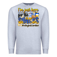 Heather Grey i'm just here for the snacks #volleyball brother Premium Sweatshirt - Zillion Design Studio