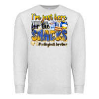 Oatmeal Heather i'm just here for the snacks #volleyball brother Premium Sweatshirt - Zillion Design Studio