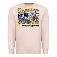 Pale Pink i'm just here for the snacks #volleyball brother Premium Sweatshirt - Zillion Design Studio