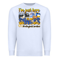 White i'm just here for the snacks #volleyball brother Premium Sweatshirt - Zillion Design Studio