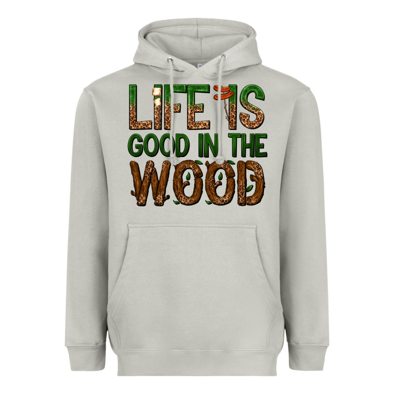 Life Is Good In The Wood Heavyweight Hoodie by texasbilliewilder | Teevron