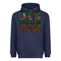 Navy life is good in the wood Heavyweight Hoodie - texasbilliewilder