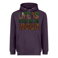 Plum life is good in the wood Heavyweight Hoodie - texasbilliewilder