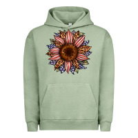 Pigment Oil Green usa flag camouflage leopard sunflower Urban Hoodie - Artiststas