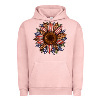 Pigment Salmon usa flag camouflage leopard sunflower Urban Hoodie - Artiststas
