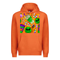 Carrot halloween snacks seamless pattern Premium Hoodie - BundleAndBundleShop