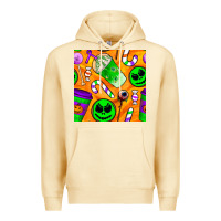 Pina Colada halloween snacks seamless pattern Premium Hoodie - BundleAndBundleShop