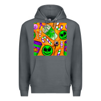 Rock halloween snacks seamless pattern Premium Hoodie - BundleAndBundleShop
