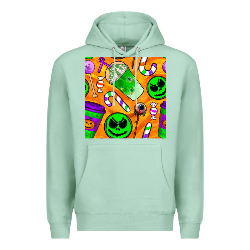 Halloween Snacks Seamless Pattern Premium Hoodie by BundleAndBundleShop | Teevron