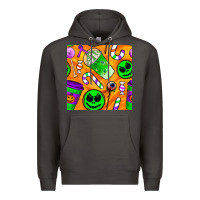 Smoke halloween snacks seamless pattern Premium Hoodie - BundleAndBundleShop