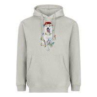 Moon Dust Christmas White Shepherd With Christmas Lights Heavyweight Hoodie - RanaPortraitStore