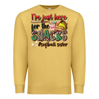 Antique Gold i'm just here for the snacks #softball sister Premium Sweatshirt - Zillion Design Studio