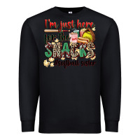 Black i'm just here for the snacks #softball sister Premium Sweatshirt - Zillion Design Studio