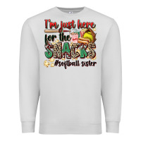 Dove Grey i'm just here for the snacks #softball sister Premium Sweatshirt - Zillion Design Studio