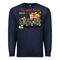 Navy i'm just here for the snacks #softball sister Premium Sweatshirt - Zillion Design Studio