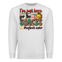 Oatmeal Heather i'm just here for the snacks #softball sister Premium Sweatshirt - Zillion Design Studio