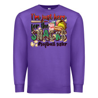 Purple i'm just here for the snacks #softball sister Premium Sweatshirt - Zillion Design Studio