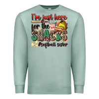 Seafoam i'm just here for the snacks #softball sister Premium Sweatshirt - Zillion Design Studio