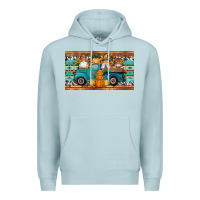 Blue Mist fall gnomes truck sippy cup Premium Hoodie - Artiststas