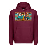 Burgundy fall gnomes truck sippy cup Premium Hoodie - Artiststas
