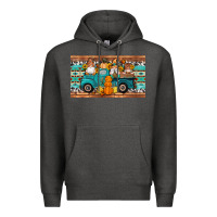 Charcoal Heather fall gnomes truck sippy cup Premium Hoodie - Artiststas