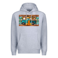 Heather Grey fall gnomes truck sippy cup Premium Hoodie - Artiststas