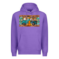 Purple fall gnomes truck sippy cup Premium Hoodie - Artiststas