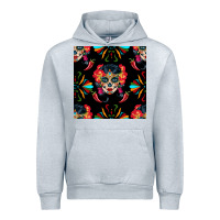 Heather Grey sugar skull seamless pattern Urban Hoodie - BundleAndBundleShop