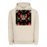Pigment French Oak sugar skull seamless pattern Urban Hoodie - BundleAndBundleShop